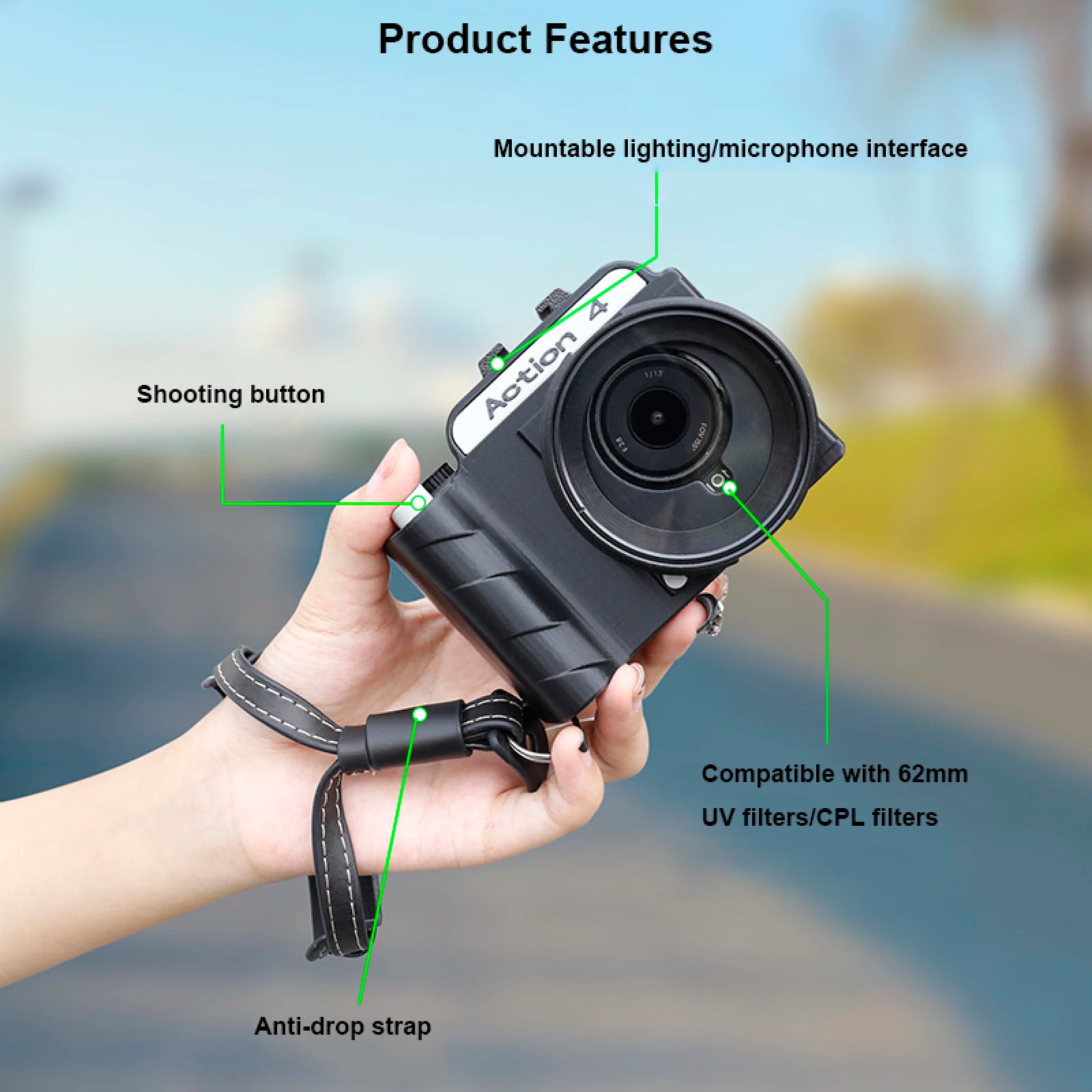 3D Printing Street Grip Vlog Holder Combo Camera Grip Holder For Dji Action5 Pro/4/3 Camera Grip And Camera Accessories Peaceful Pleasures Health and Wellness