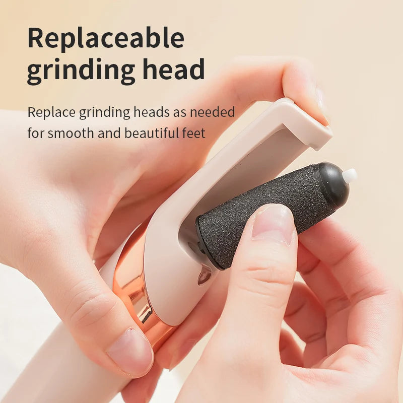 HOMEFISH Electric Foot Grinder Automatic Foot Callus Rubbing Pedicure Dead Skin Callus Remover for Foot Beauty Machine Peaceful Pleasures Health and Wellness