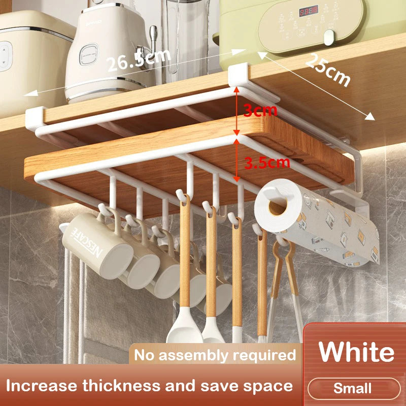 Kitchen Under Cabinet Basket Storage Shelf Cutting Board Rack Kitchen Closet Rack Under Desk Cabinet Office Bathroom Organizers Peaceful Pleasures Health and Wellness 22