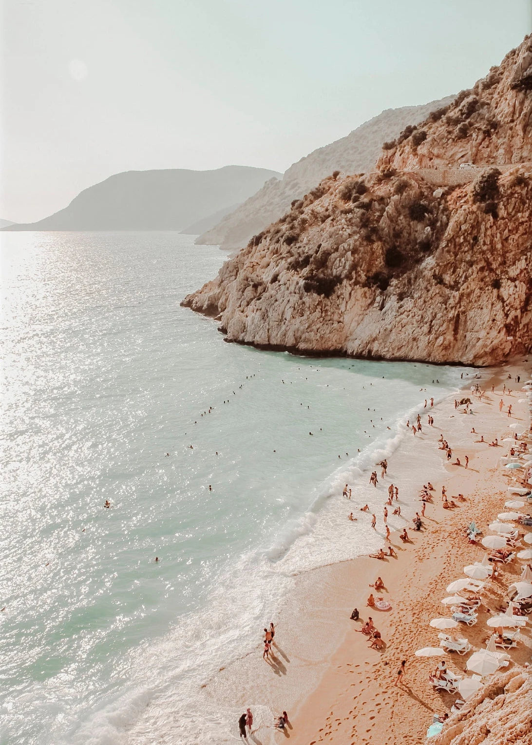 Croatia Coastal Canvas Print | Boho Ocean Beach Wall Art Poster