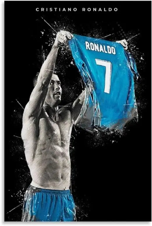 Football Star Canvas Wall Art | Soccer Fan Poster Print
