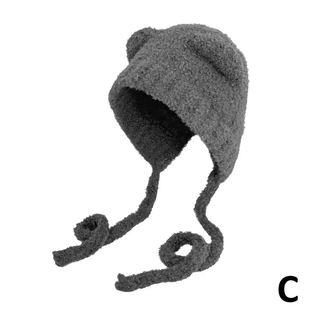Women's Bear Ear Winter Knit Beanie – Warm Plush Hat