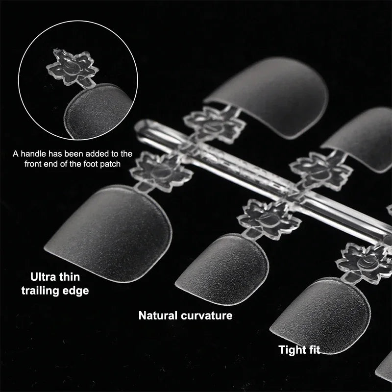 100 PCS Kids Fake Nail Tips False Nails Press On Nails Coffin Artificial Nails Clear Fake Nail Tips For Extension Manicure Tool Peaceful Pleasures Health and Wellness