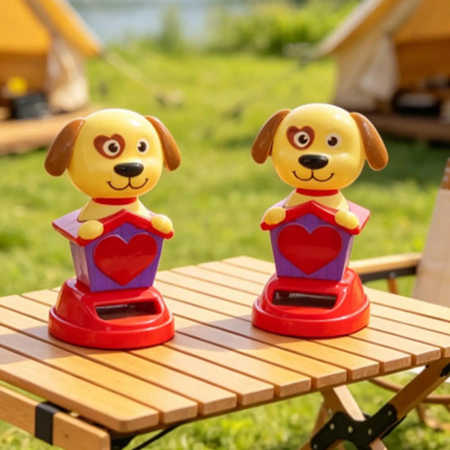 Solar Bobblehead Dog Dashboard Figurine | Car Decor Ornament