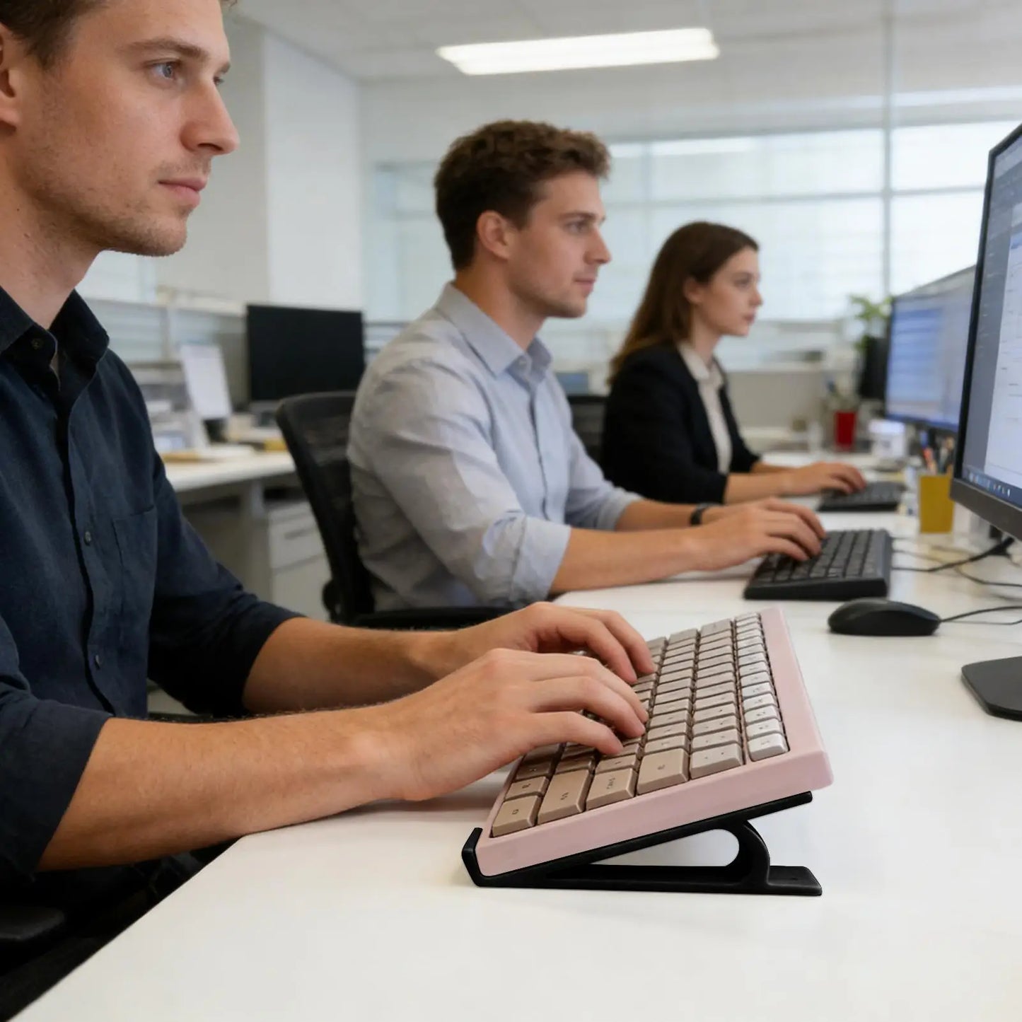 Ergonomic Keyboard Riser Stand | Adjustable Angle Elevator Pair