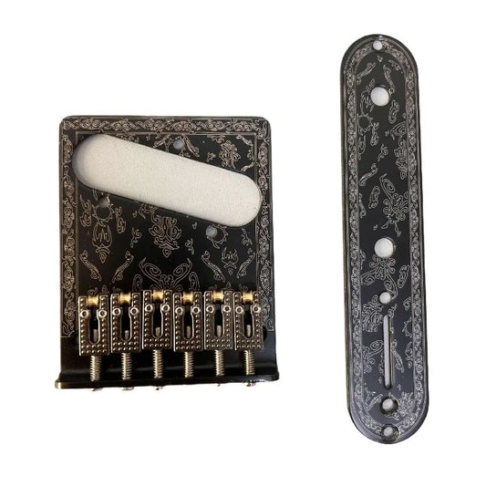 TL Printed Pull String Board Electric Guitar Bridge High-grade Carved Peaceful Pleasures Health and Wellness
