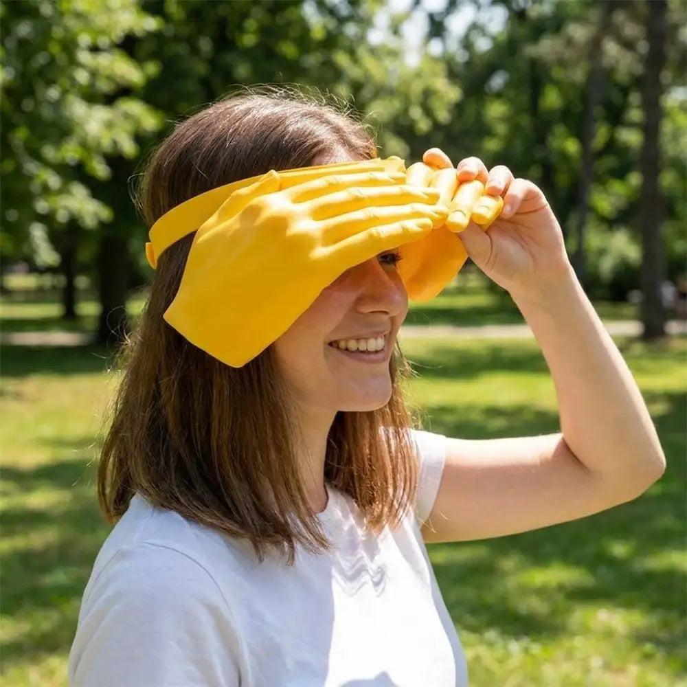 3D Printed Heart Hands Sun Visor Hat | UV Protection Beach Cap