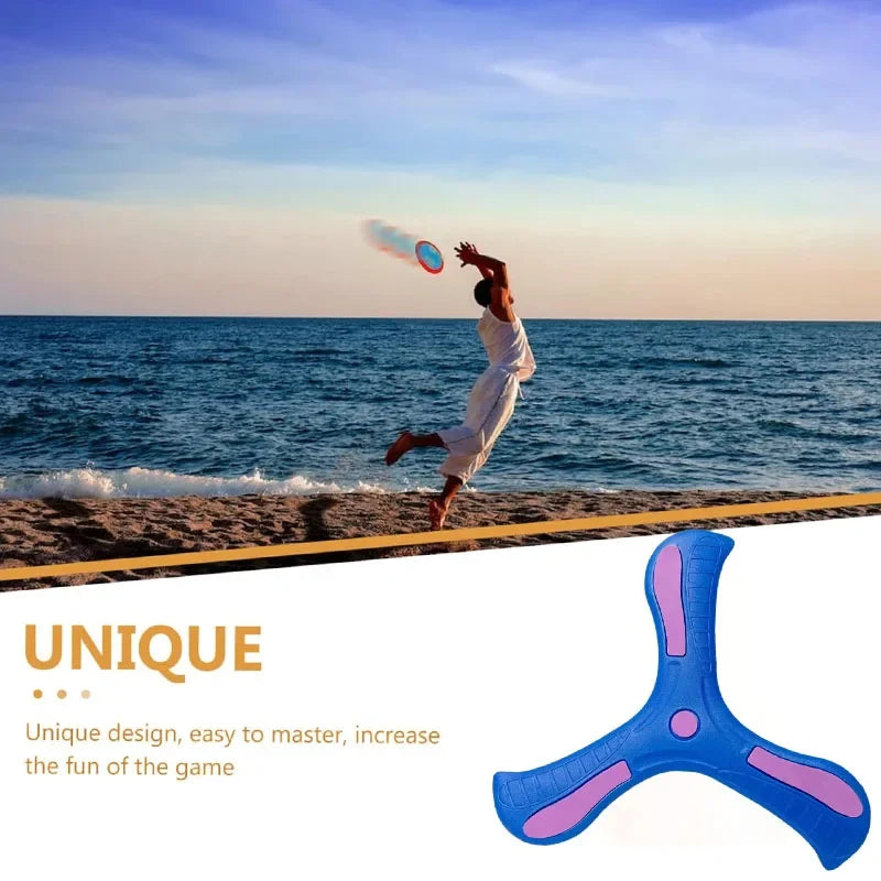 Tri-Blade Foam Boomerang for Kids – Safe Outdoor Flying Disc