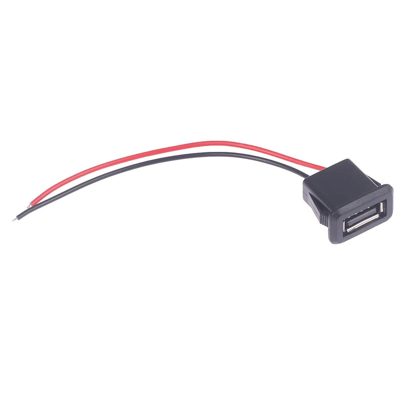 USB 2.0 Female Charging Port Connector with Cable & Socket
