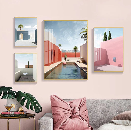 Abstract Canvas Wall Art – Modern Still Life & Building Print Canvas Wall Art Peaceful Pleasures Health and Wellness