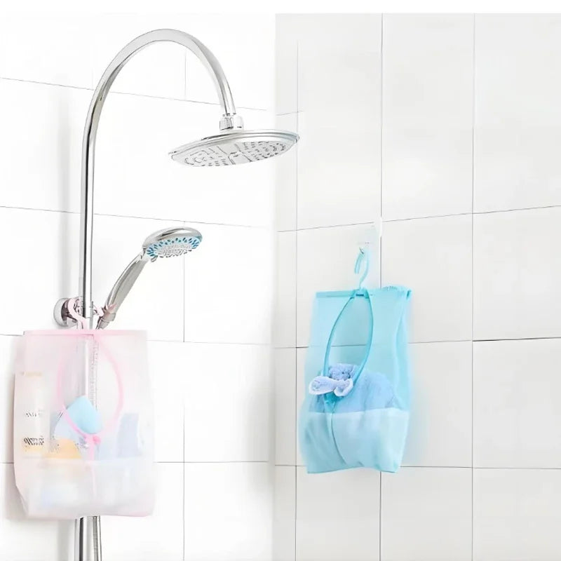 Hanging Mesh Storage Bag – Polyester Space-Saving Organizer