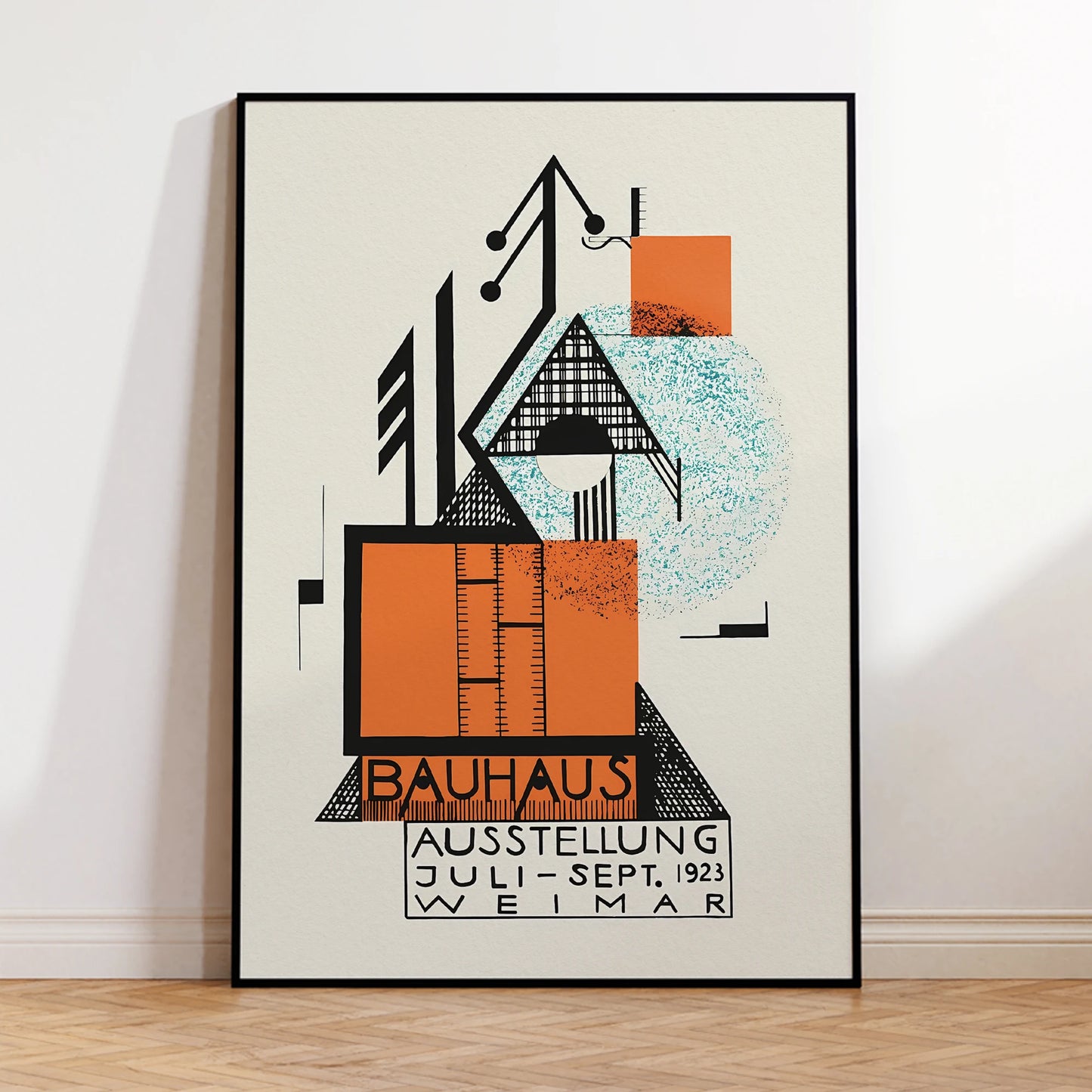 Bauhaus Ausstellung 1923 Framed Canvas Wall Art Print