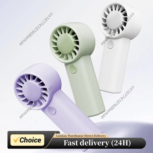 Small Handheld Fan 3 Speed Adjustable Pocket Fan Type-C Rechargeable Build in 500mAh Battery for Camping Vacation Outdoor Peaceful Pleasures Health and Wellness