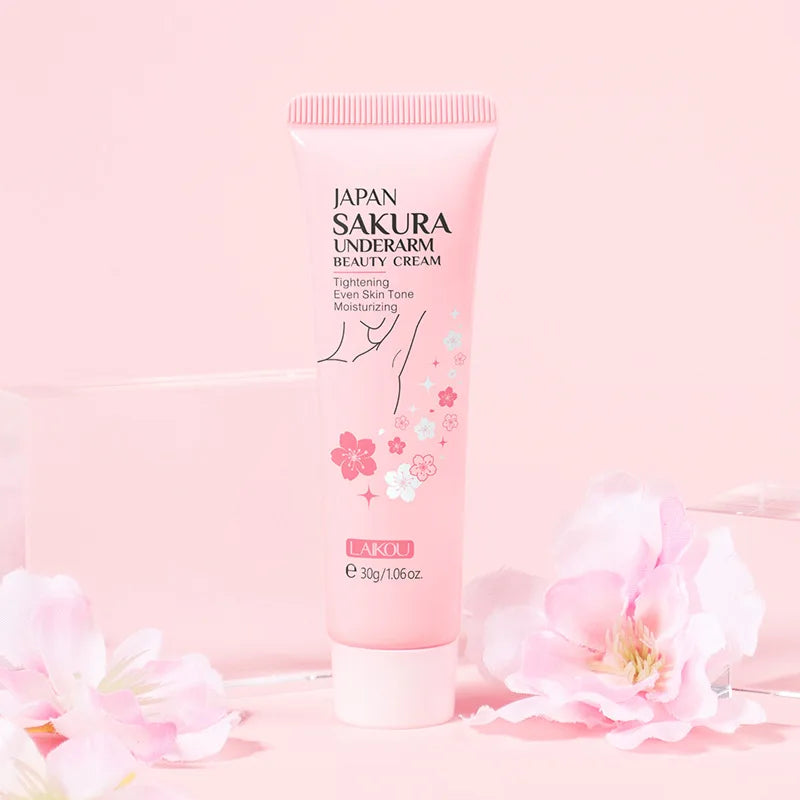 Laikou Sakura Underarm Cream Knee Buttocks Dark Skin Improve Melanin Pigmentation Korean Skin Care Product 30g Peaceful Pleasures Health and Wellness