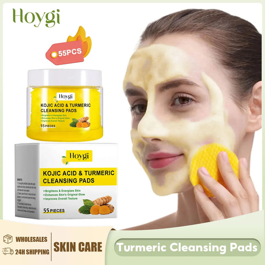 Turmeric Cleansing Pads Facial Exfoliating Makeup Removal Dead Skin Peeling Smooth Skin Shrink Pore Massage Face Washing Sponge Peaceful Pleasures Health and Wellness