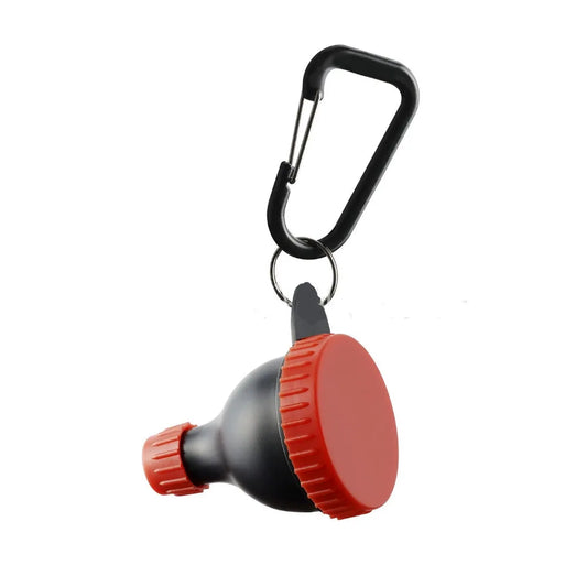 50ml Leak-Proof Protein Powder Bottle with Carabiner & Funnel Supplement Travel Bottle Oasis Select Black Red