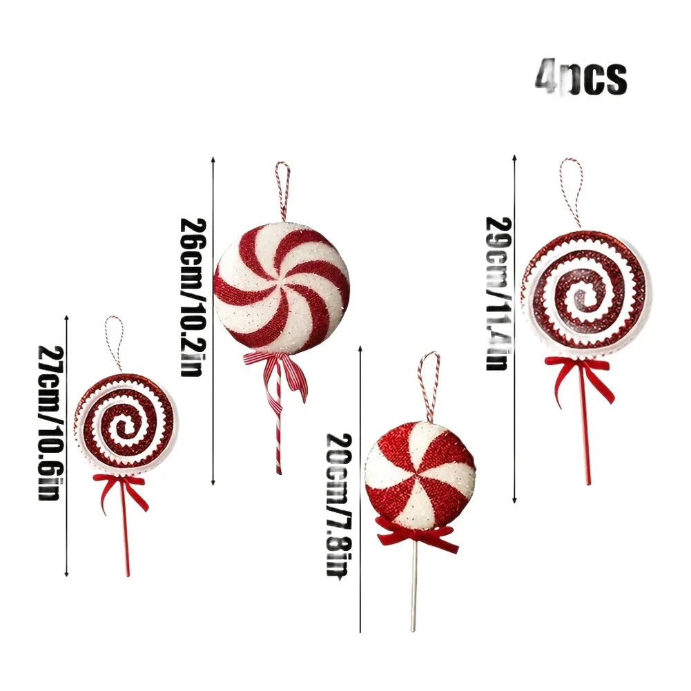 Glitter Lollipop Christmas Ornament | Sparkly Swirl Tree Decor
