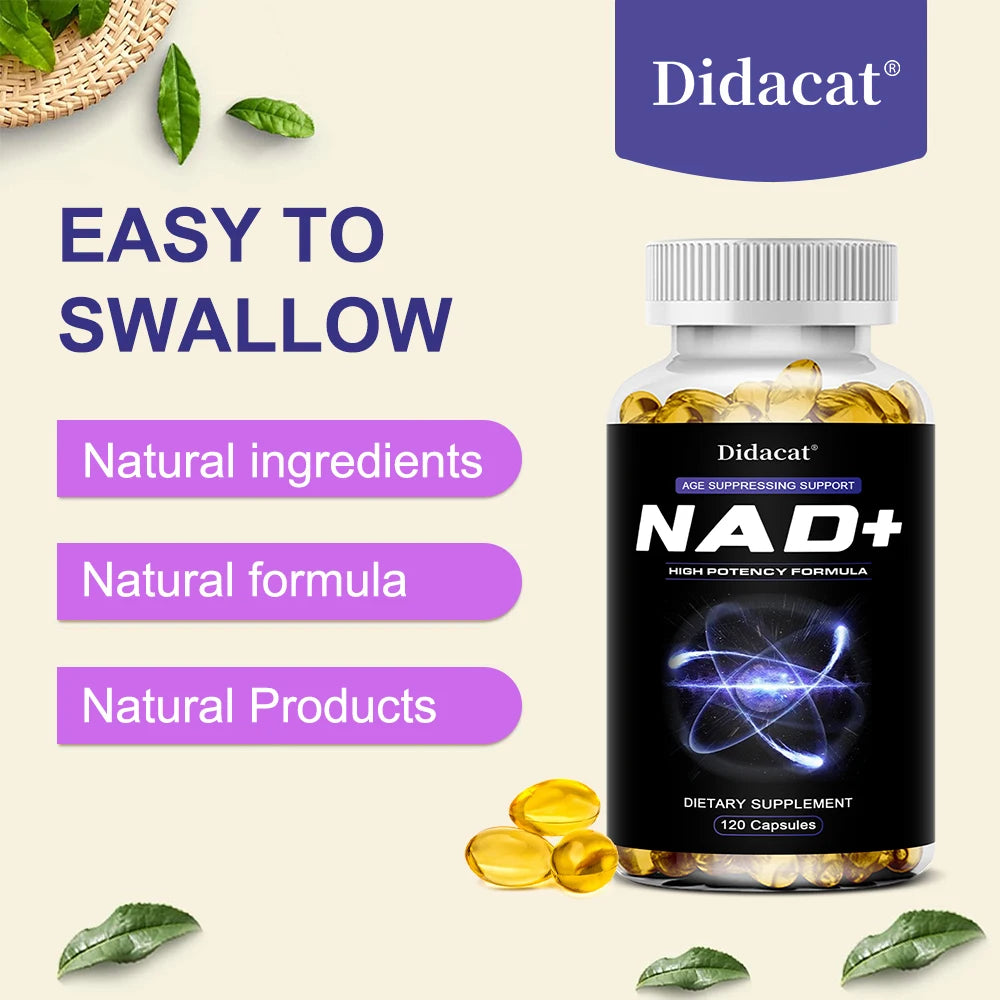 NAD+ Capsules with Resveratrol & Quercetin, Cellular Wellness Supplement for Mitochondrial, Brain, Heart & Daily Stamina Support Peaceful Pleasures Health and Wellness