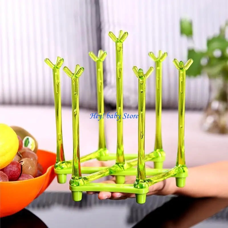 Baby Bottle Drying Rack with Tray – 7-Slot Countertop Holder