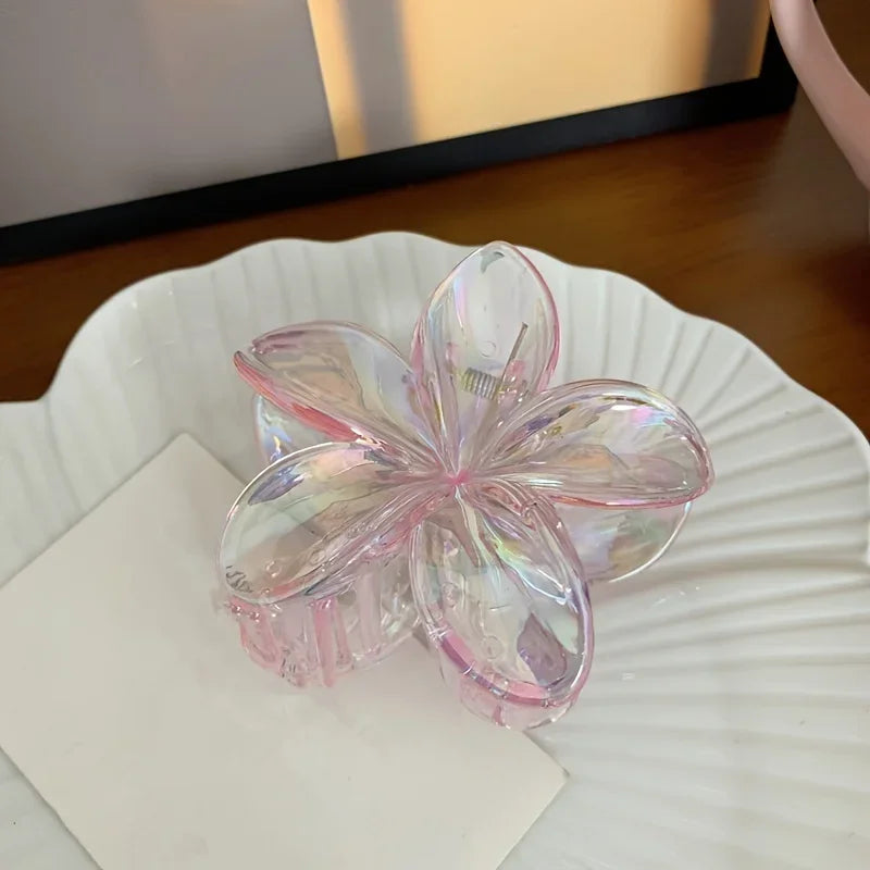 Large Floral Hair Claw Clip – Elegant Plastic Flower Clip for Women Hair Accessories Peaceful Pleasures Health and Wellness