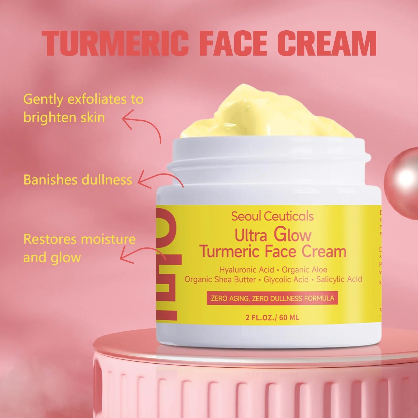 Turmeric Face Moisturizing Cream – Hydrating Glow Daily 60ml
