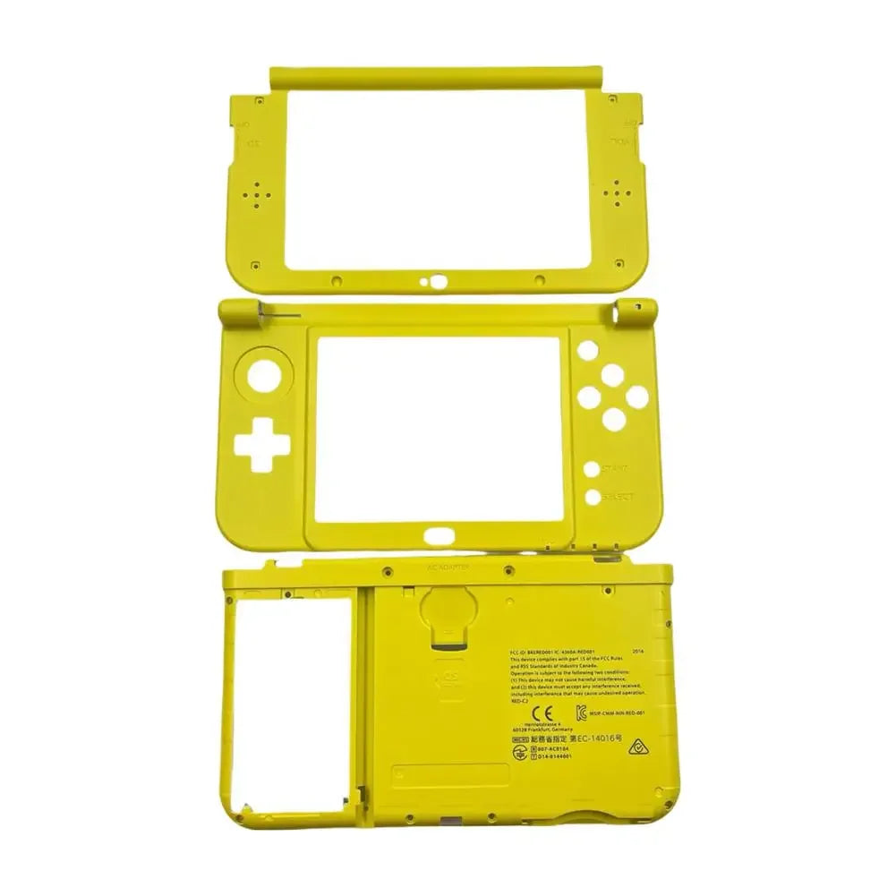 For NEW 3DS XL Replacement Complete Housing Case Set Middle Housing Shell Hinge Part Bottom Middle Shell Cover Plastic Frame Peaceful Pleasures Health and Wellness Yellow