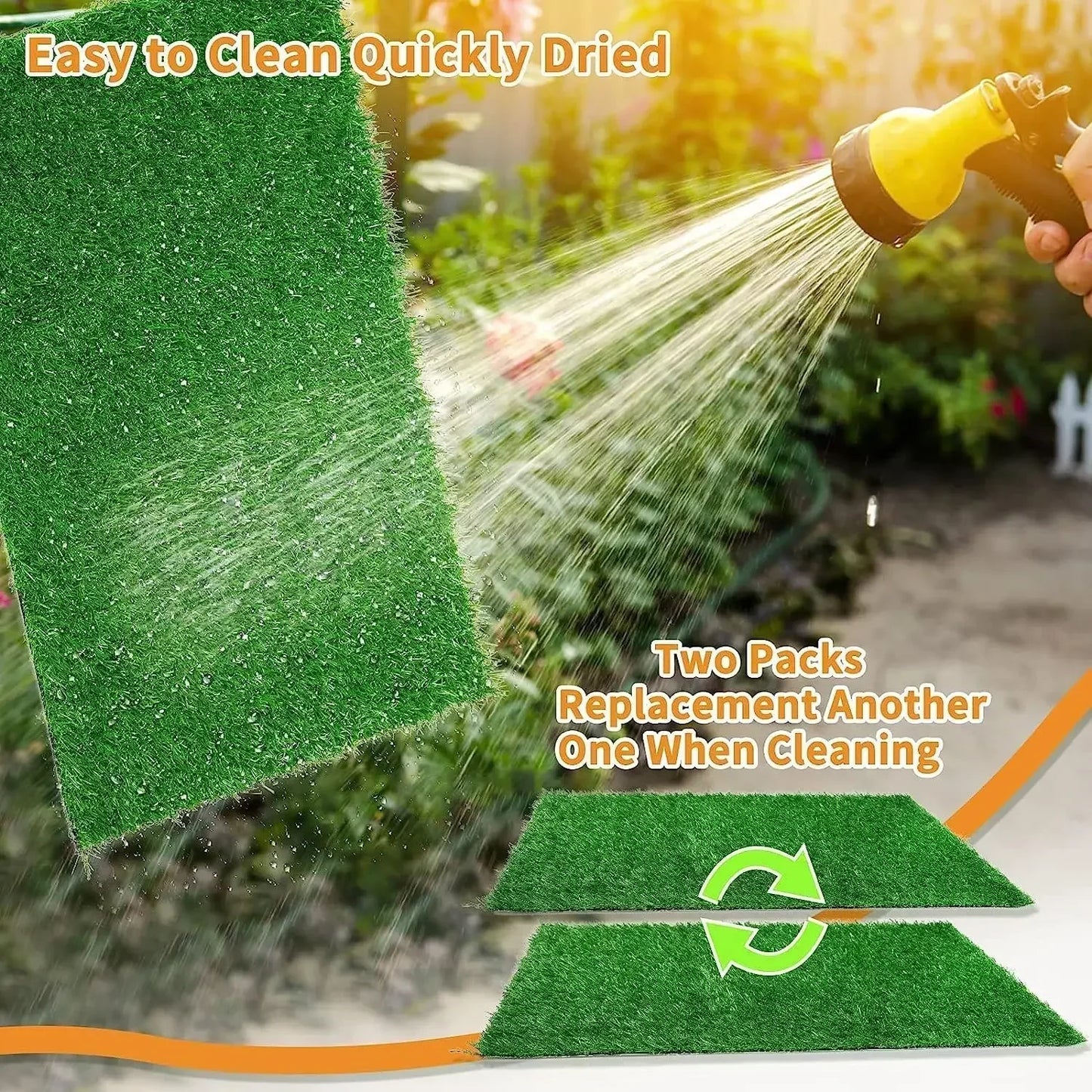 Artificial Grass Dog Potty Training Mat – Reusable Turf Pad