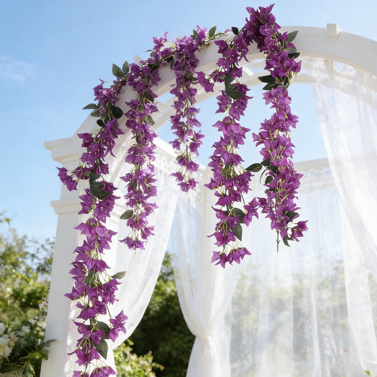 Artificial Plum Blossom Vine Garland for Wedding & Home Decor