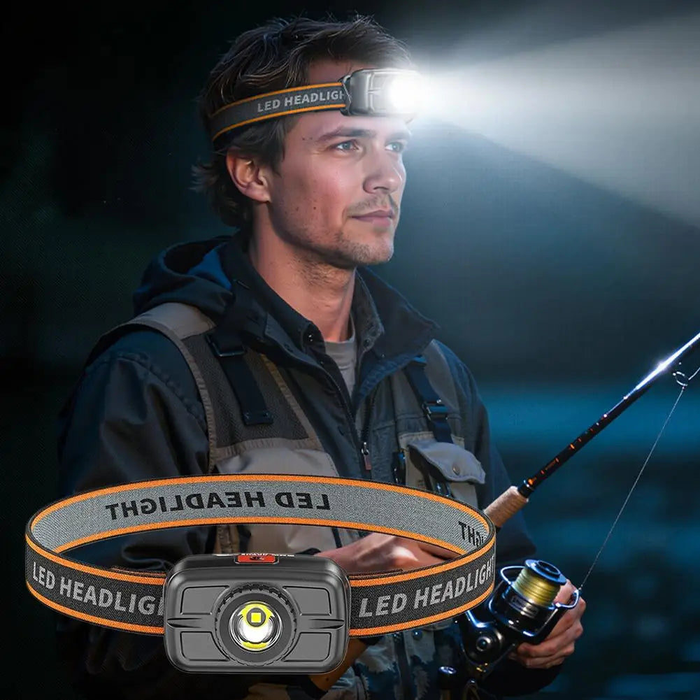 USB-C Rechargeable LED Headlamp | 4 Modes, Motion Sensor