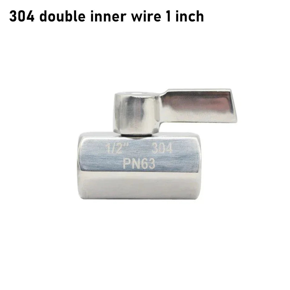 304 Stainless Steel Mini Ball Valve PN63 – Threaded Two-Way
