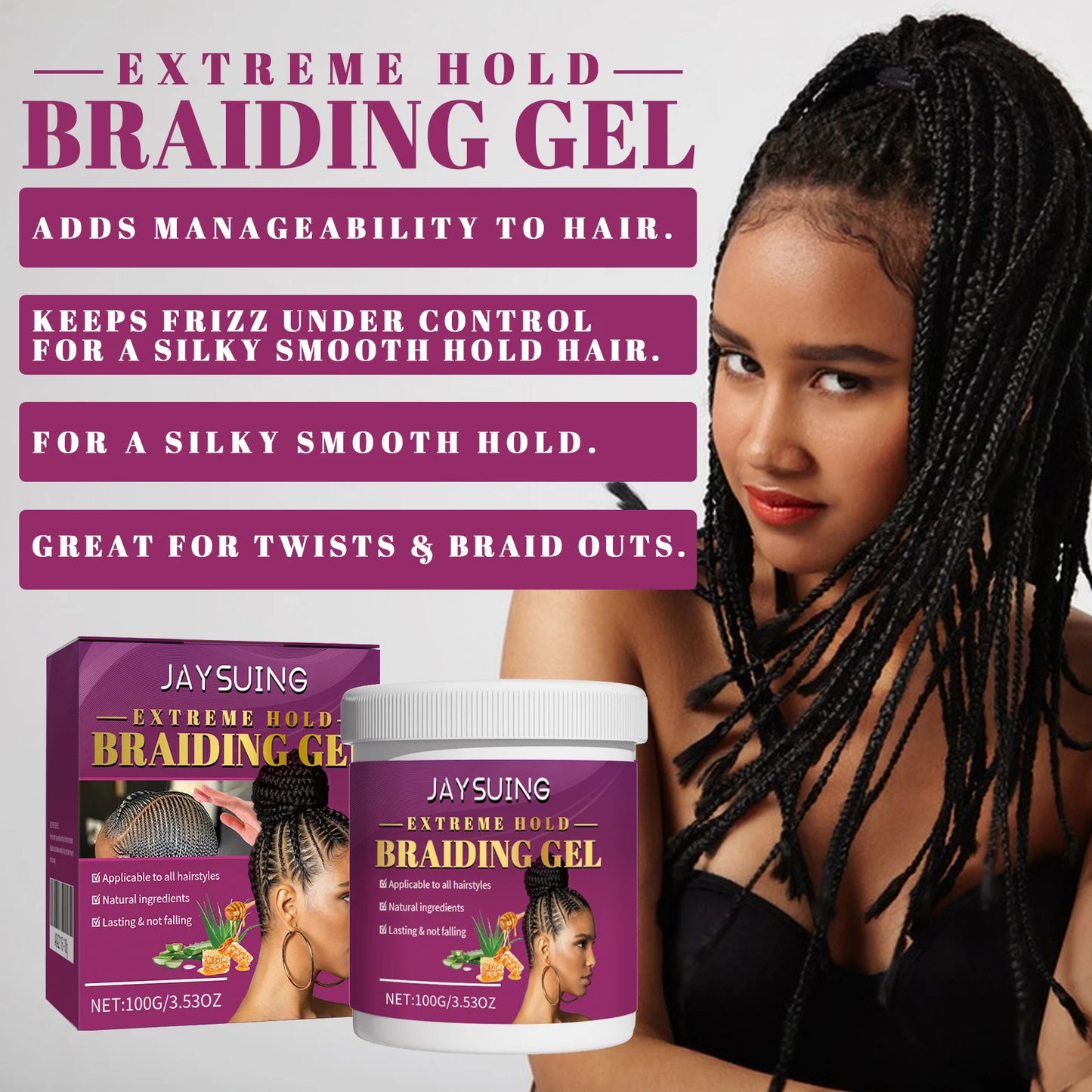 Dreadlock Styling Gel – Strong Hold, Frizz Control & Moisture