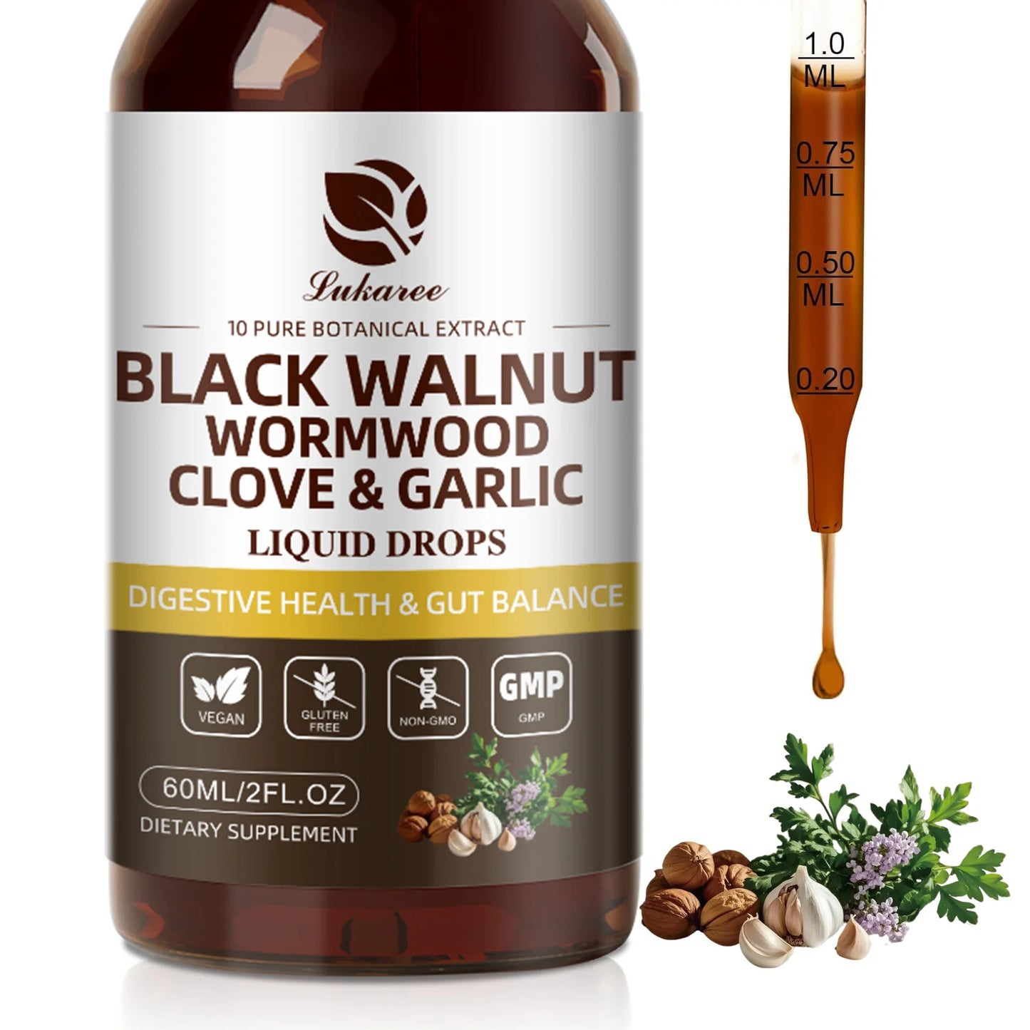 Black Walnut Wormwood Drops | Gut Cleanse & Digestive Health