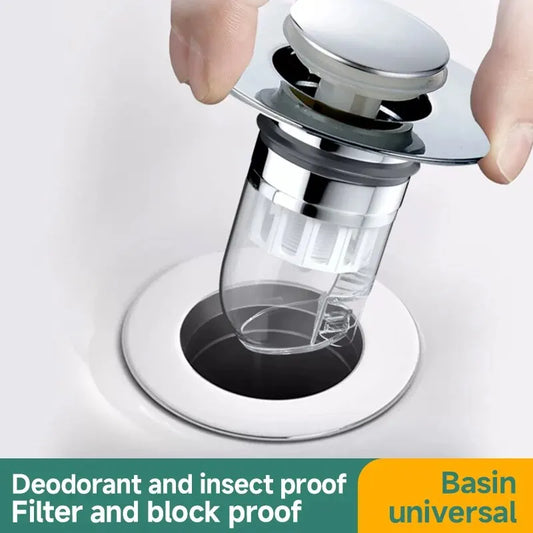 Universal Pop-Up Drain Filter | Hair Catcher Sink Strainer Drain Filter Strainer Peaceful Pleasures Health and Wellness