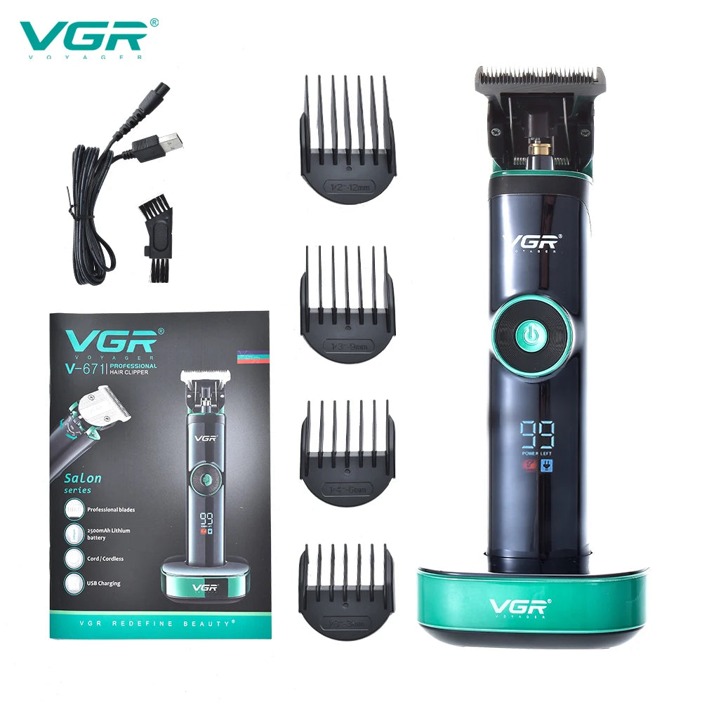 VGR V-671 T-Blade Hair Clipper with LED Display | 400 Min