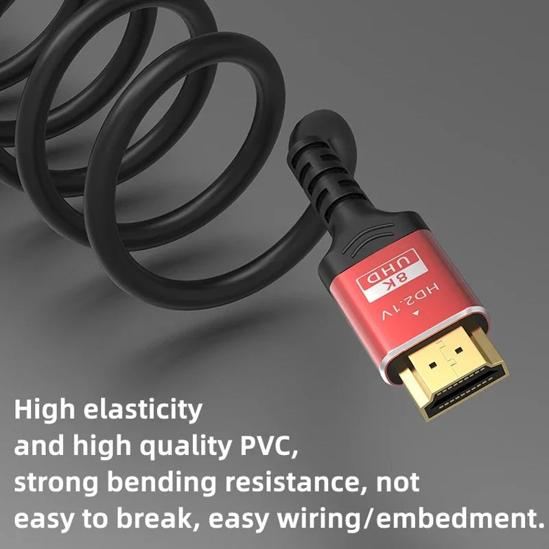HD 2.1 8K@60Hz Cable 48Gbps High Speed Nylon Braided eARC Dolby Atmos HDR Video Cord for PS5 Xbox Xiaomi TV Box Monitor Peaceful Pleasures Health and Wellness