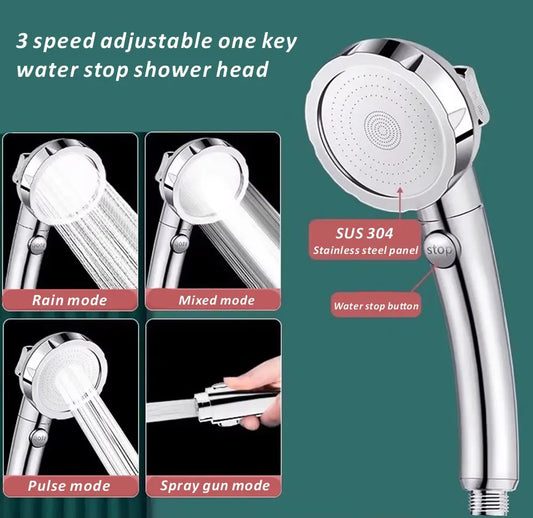 4-Mode High Pressure Handheld Shower Head | Water Saving Handheld Shower Head Oasis Select