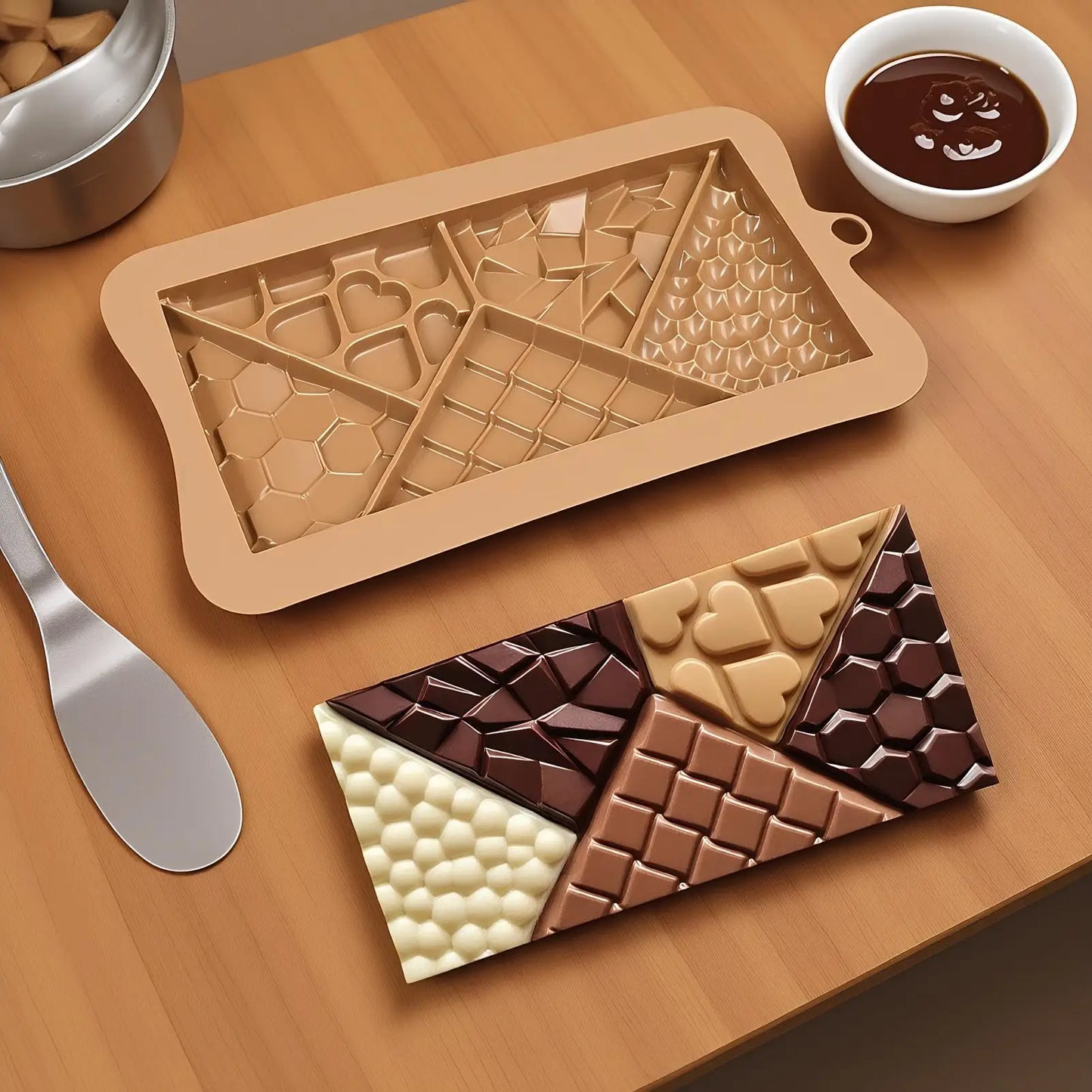 Food Grade Silicone Chocolate Bar Molds – Break-Apart Candy Kit