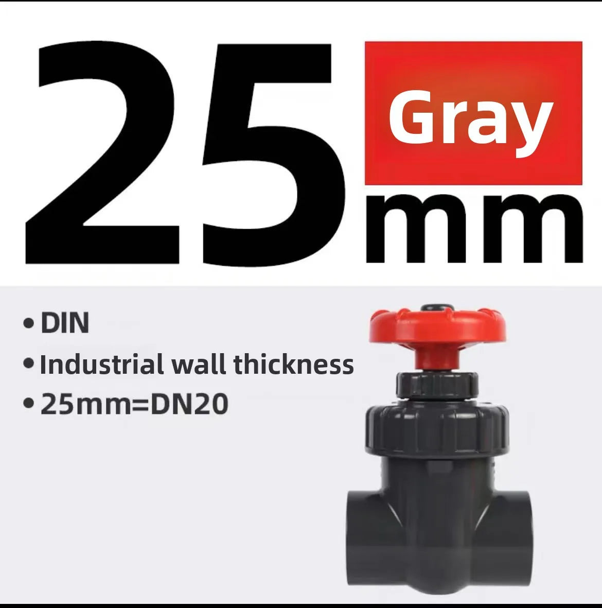 UPVC Gate Valve 20–40mm | Garden Irrigation & Aquarium Flow Control