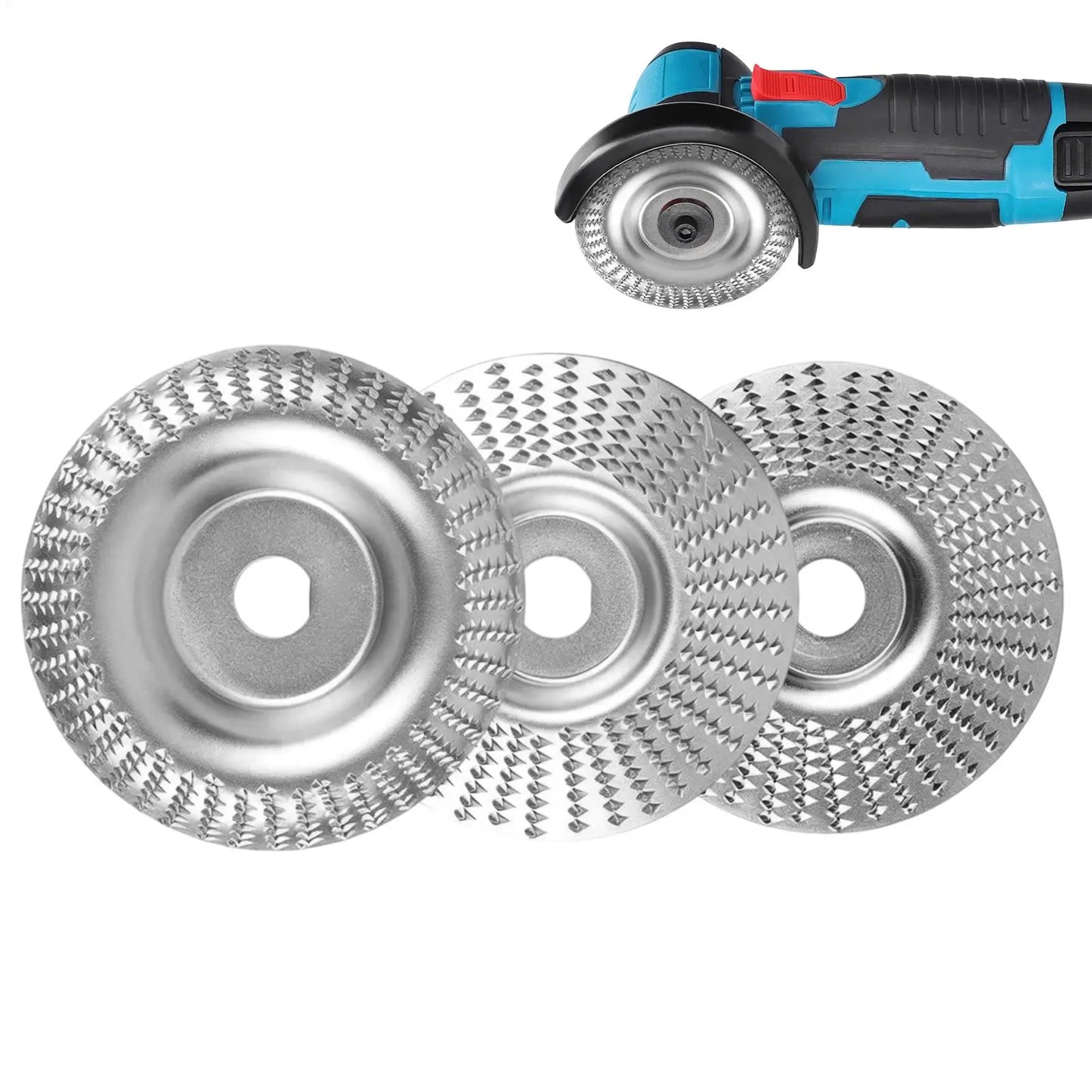 3-Piece Wood Carving Disc Set | Angle Grinder Grinding Wheels