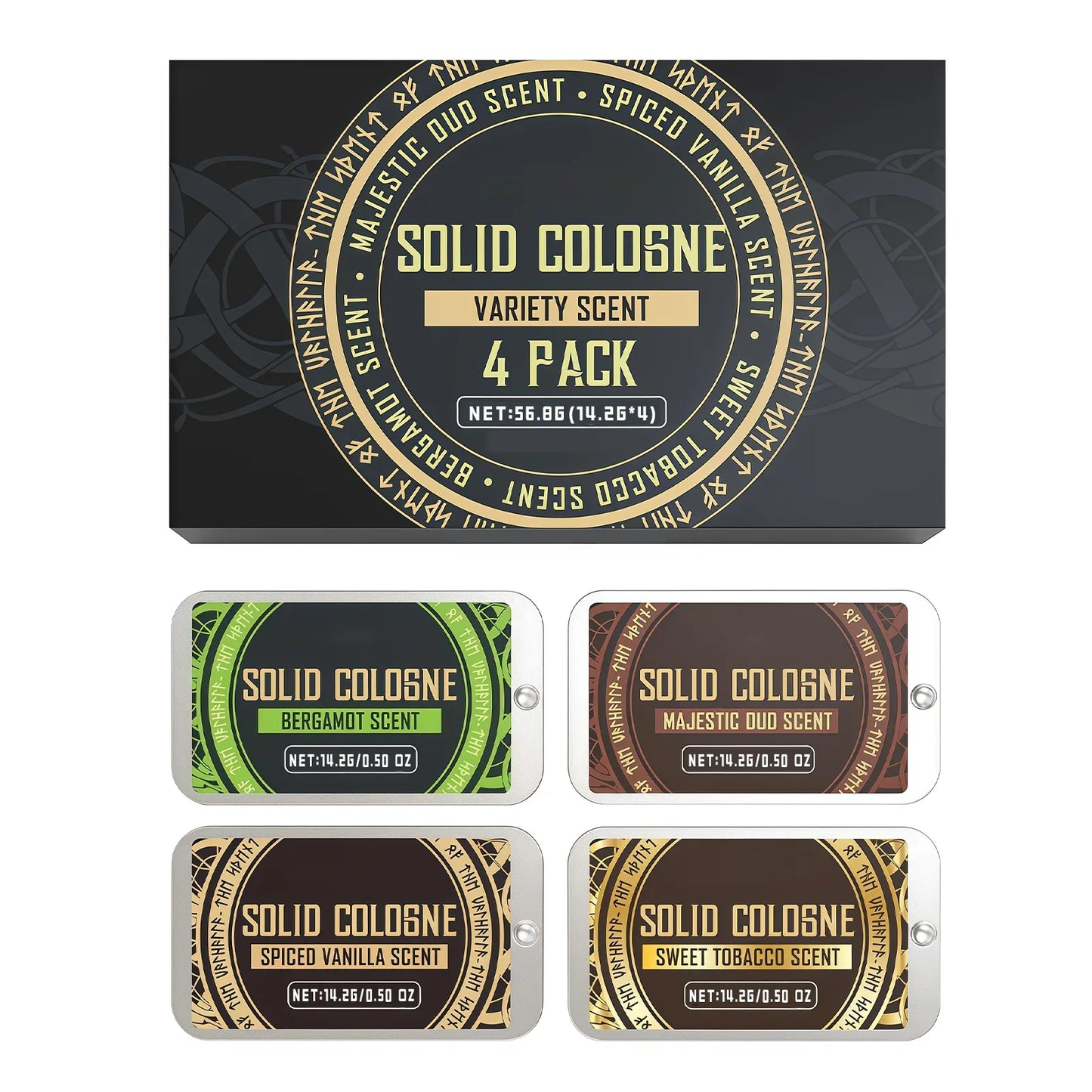 Men's Solid Perfume Balm Set – Fresh Long-Lasting Fragrance