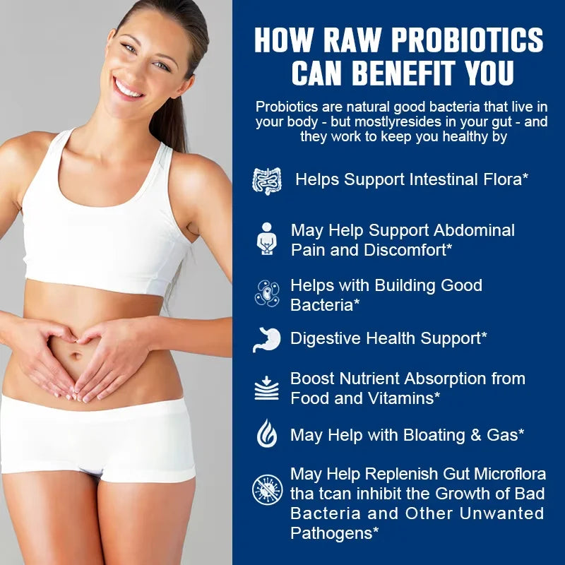 Probiotic Capsules – Digestive, Immune & Gut Health 120ct Peaceful Pleasures Health and Wellness