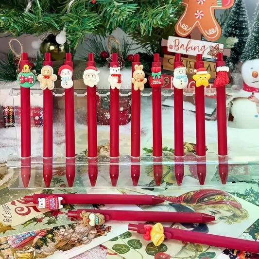 5-Pack Christmas Gel Pens – Santa, Snowman & Tree Designs Christmas Gel Pens Oasis Select