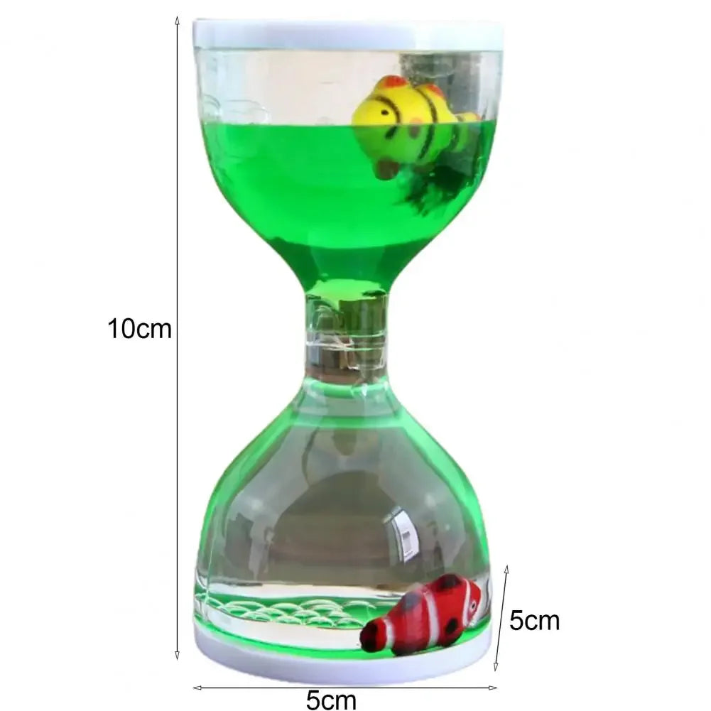 Creativity Oil Drop Hourglass Craft Ornament with Animal Large Cup Drop Funnel Dynamic Oil Leakage Toy Gift Student Shop Gifts Peaceful Pleasures Health and Wellness