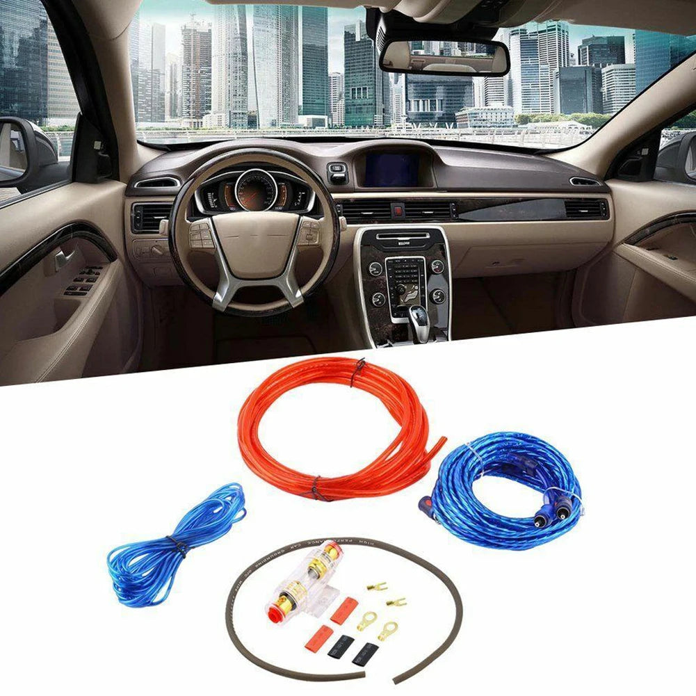 1500W Car Amplifier Wiring Kit 8GA with RCA & 60A Fuse Peaceful Pleasures Health and Wellness