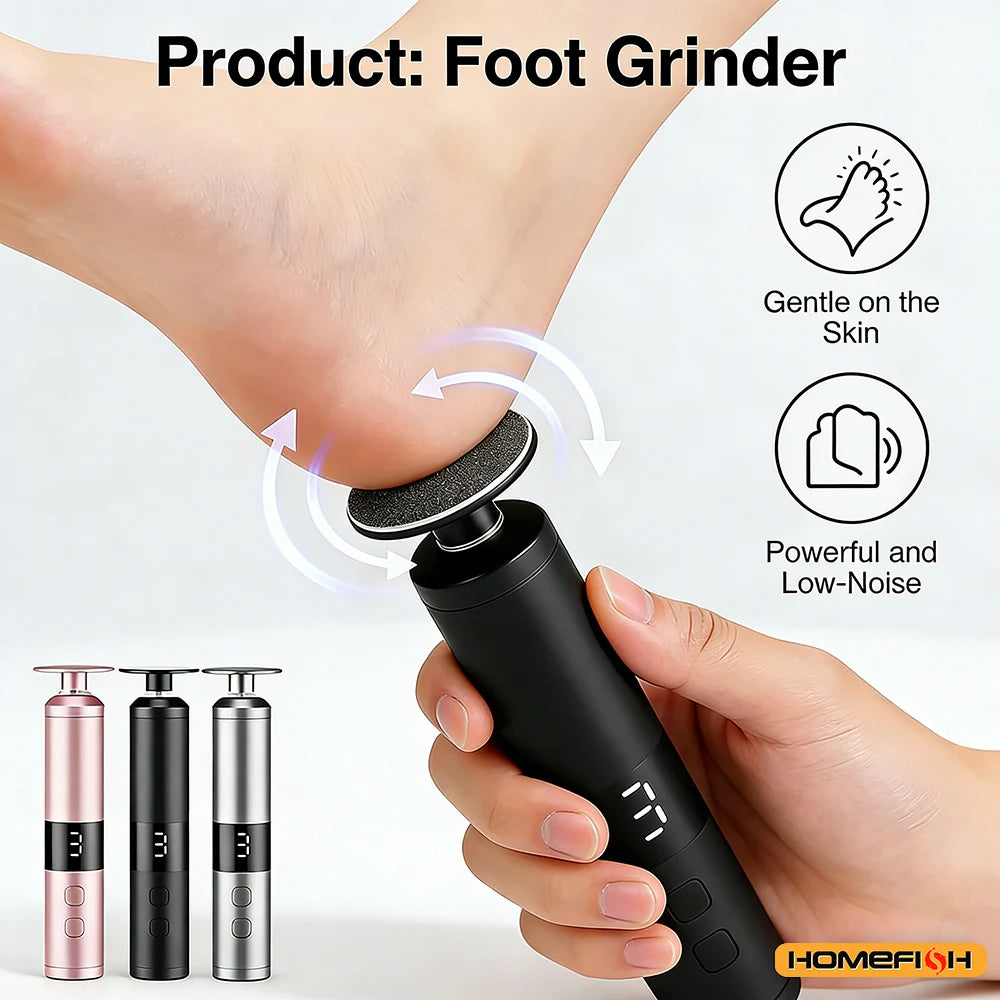 3-Speed LCD Electric Foot Callus Remover – Fast Charging, Hand & Foot Care Tool for Home Use Peaceful Pleasures Health and Wellness