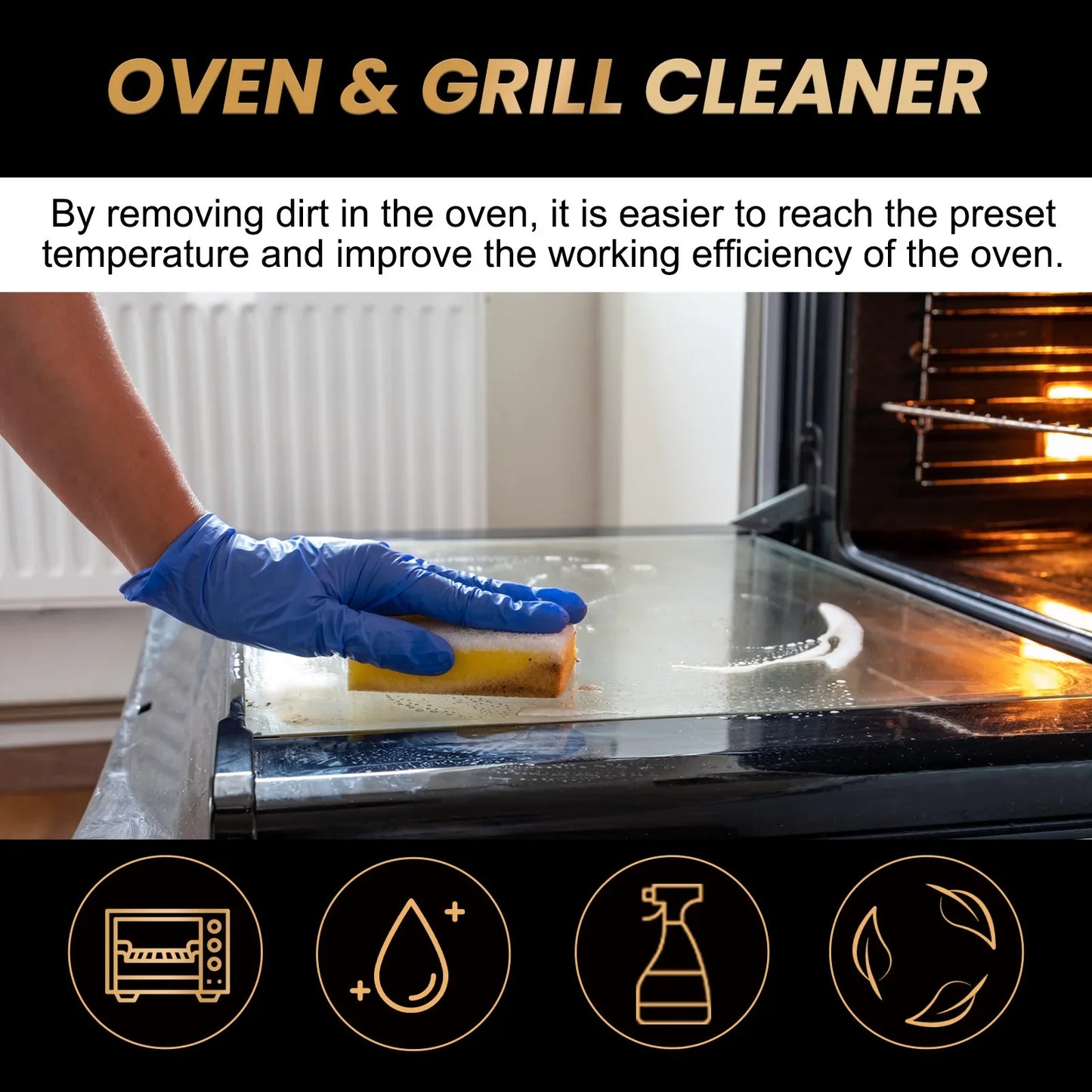 JAKEHOE Oven & Stove Foam Cleaner – Grease & Grime Remover 100ml Oven Foam Cleaner Oasis Select