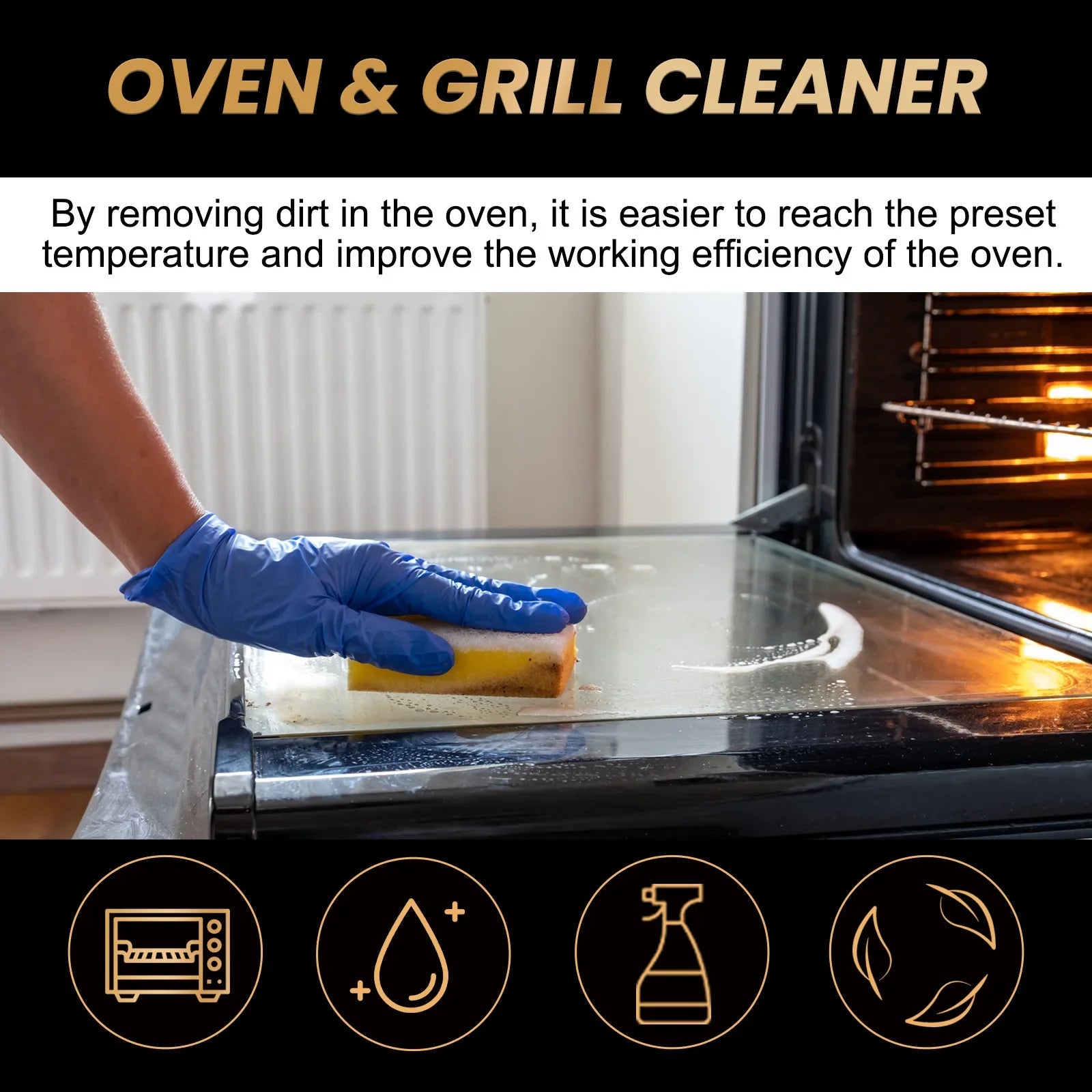 JAKEHOE Oven & Stove Foam Cleaner – Grease & Grime Remover 100ml Oven Foam Cleaner Oasis Select