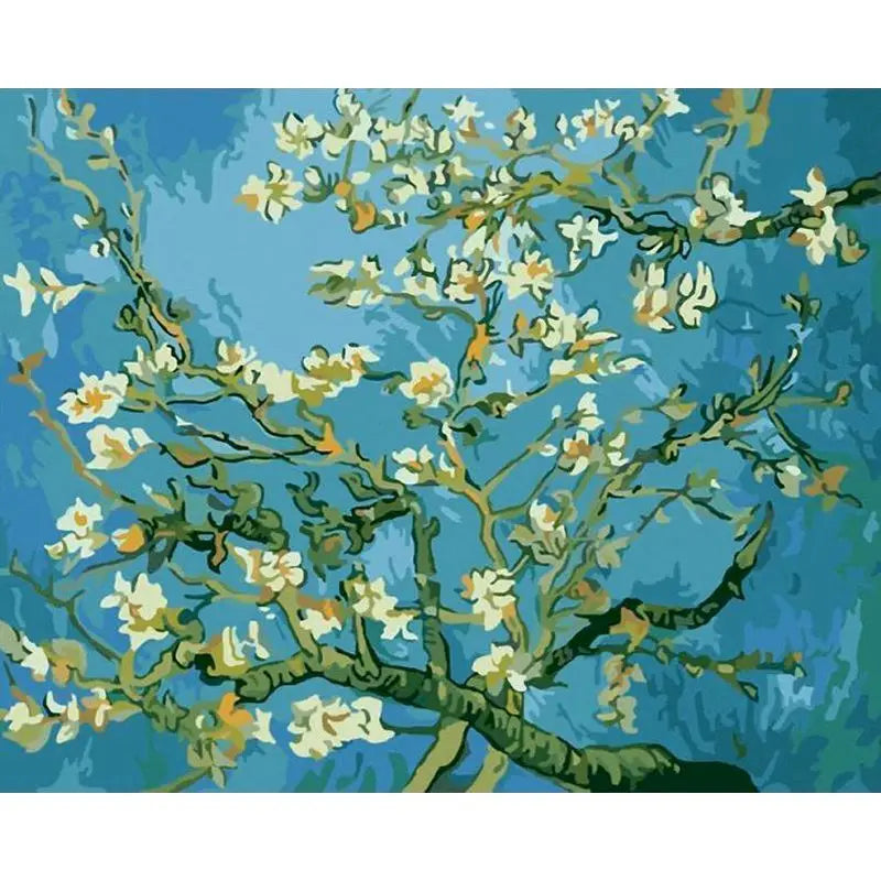 Van Gogh Starry Sky Paint by Numbers Kit | 60x75cm Canvas Paint by Numbers Kit Peaceful Pleasures Health and Wellness 992141 20x30cm Unframed