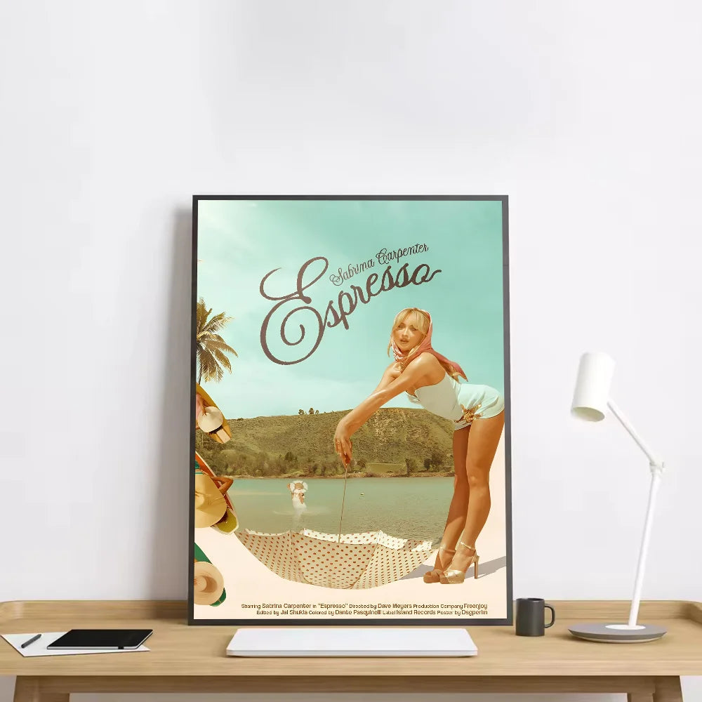 Sabrina Carpenter Portrait Poster – HD Waterproof Wall Art Decor Wall Art Poster Peaceful Pleasures Health and Wellness