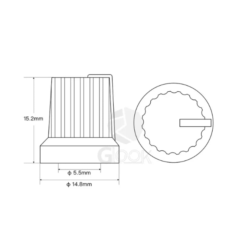 Potentiometer Plastic Knob Cap Plum Handle Amplifier Tuning